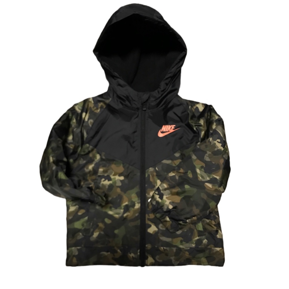 NIKE KIDS CAMO PRINT JACKET W/ HOOD - Picture 2 of 4